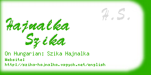 hajnalka szika business card